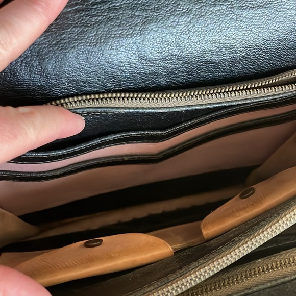 Vintage tooled Mexican leather irises saddle leather bag purse - Picture 5 of 12